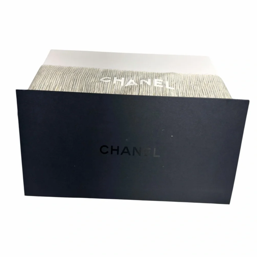 Chanel Authentic Gift Box & Envelope, Stamp Wrap w/ Logo Gold Ribbon & Packaging